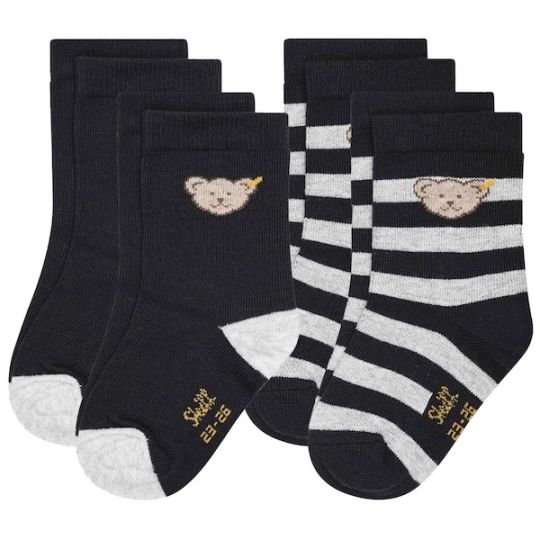 Foto van product Steiff Collection Sokken beige / nachtblauw / grijs gemêleerd