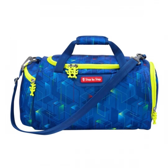 Foto van product STEP BY STEP Sporttas 'Hama' blauw / donkerblauw / neongeel