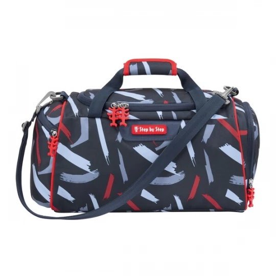Foto van product STEP BY STEP Sporttas 'Hama' duifblauw / lichtblauw / rood / zwart