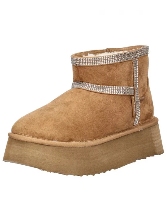 Foto van product STEVE MADDEN Enkellaarsjes karamel / zilver