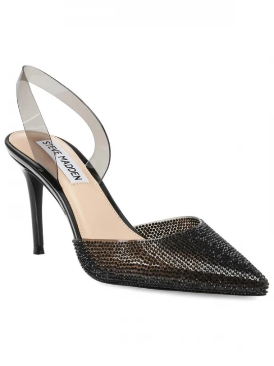 Foto van product STEVE MADDEN Pumps 'W' Lucyle Black Crystal Color Vinyl + Matching Stones Pumps' zwart