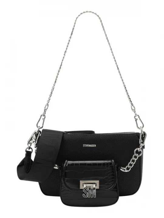 Foto van product STEVE MADDEN Schoudertas 'Bnaim' zwart / zilver