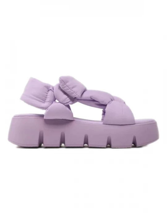 Foto van product STEVE MADDEN Veterschoen 'BONKERS LAVENDER BLOOMS NYLON FABRIC' lila