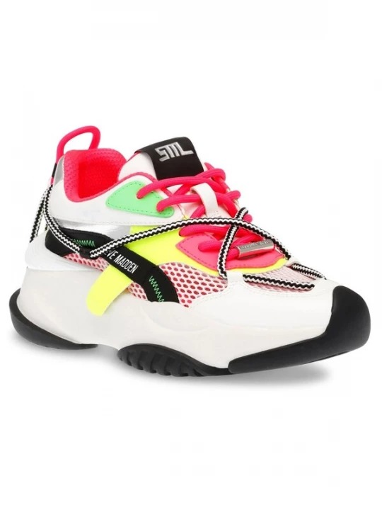 Foto van product STEVE MADDEN Veterschoen 'W' Bonanza Black / Fuchsia PU + Mesh Shoes' gemengde kleuren
