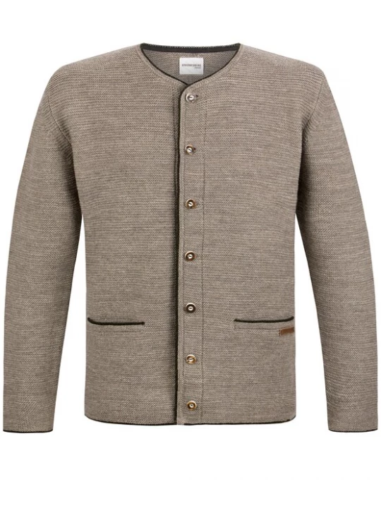 Foto van product STOCKERPOINT Gebreid vest 'Castello' blauw gemêleerd / olijfgroen