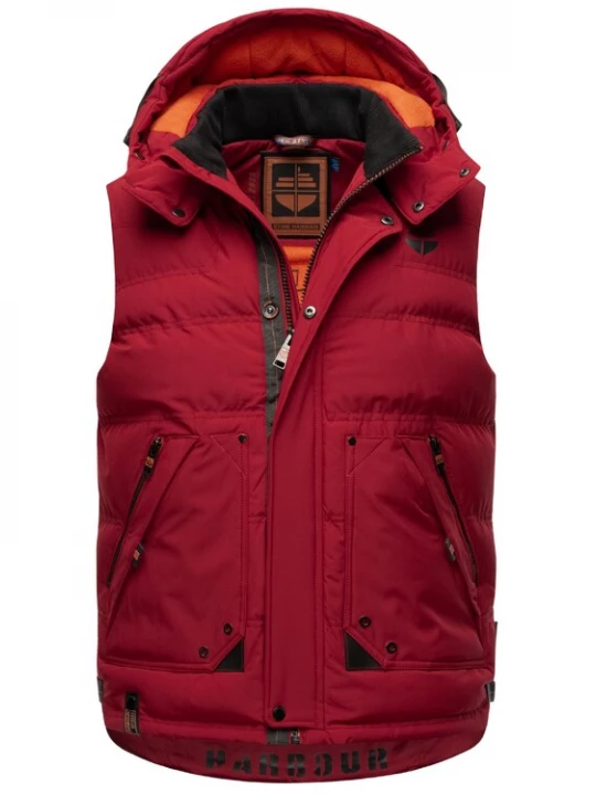 Foto van product STONE HARBOUR Bodywarmer 'Egoor' donkeroranje / karmijnrood