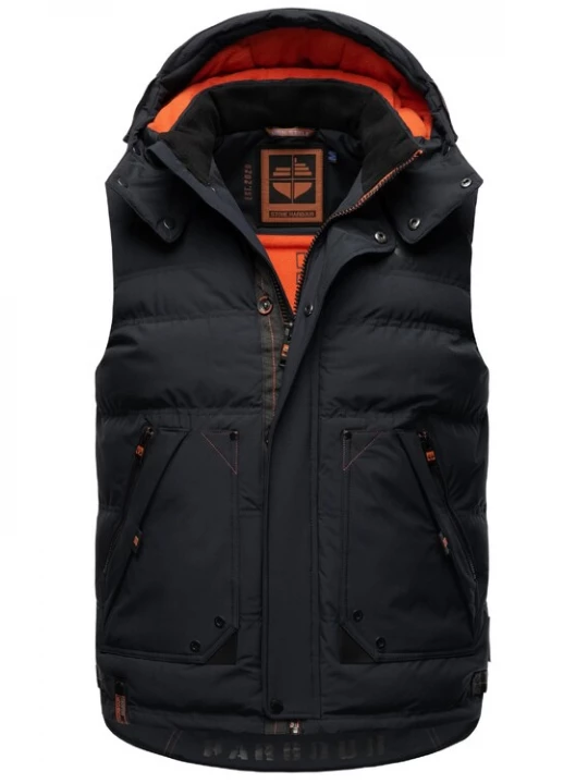 Foto van product STONE HARBOUR Bodywarmer 'Egoor' navy / donkeroranje / zwart