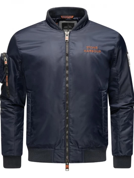 Foto van product STONE HARBOUR Tussenjas 'Berkoo' navy / oranje