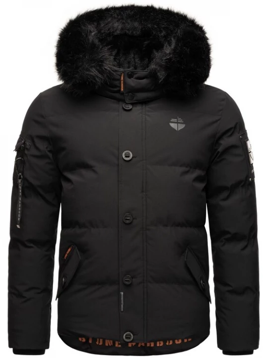 Foto van product STONE HARBOUR Winterjas 'Halvaar' bruin / zwart
