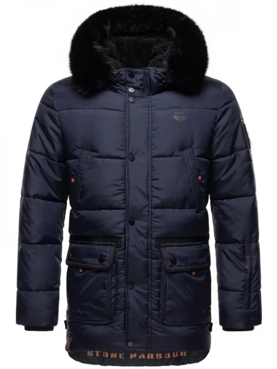 Foto van product STONE HARBOUR Winterjas 'Mironoo' navy / zwart