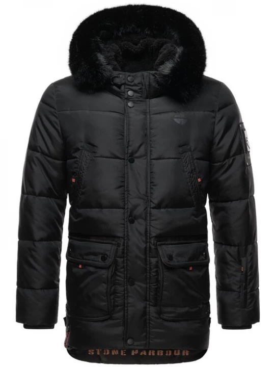 Foto van product STONE HARBOUR Winterjas 'Mironoo' zwart