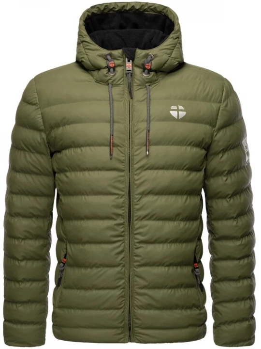 Foto van product STONE HARBOUR Winterjas 'Zaharoo' olijfgroen / wit