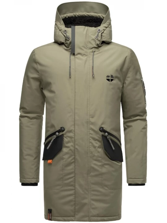 Foto van product STONE HARBOUR Winterparka 'Ragaan' olijfgroen / zwart