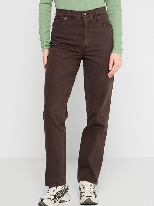 Foto van product Straight leg jeans Abercrombie & Fitch donkerbruin