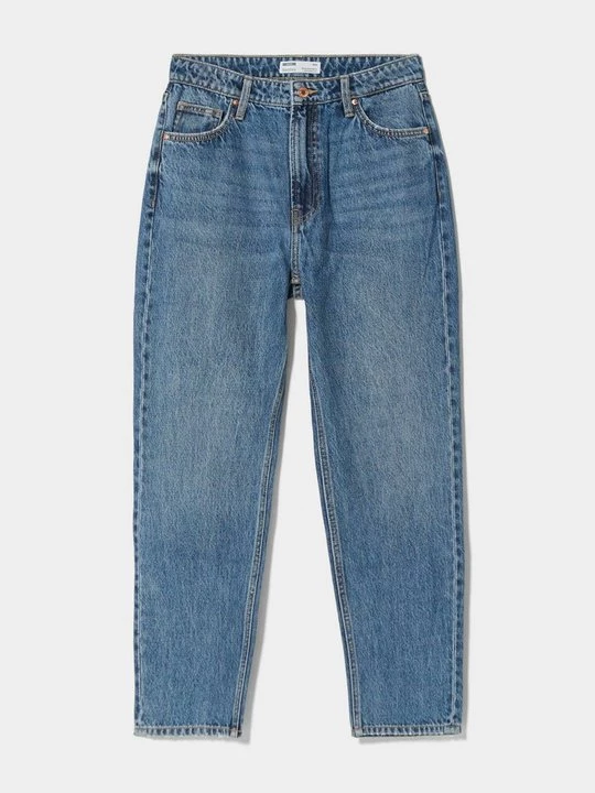 Foto van product Straight leg jeans Bershka donkerblauw