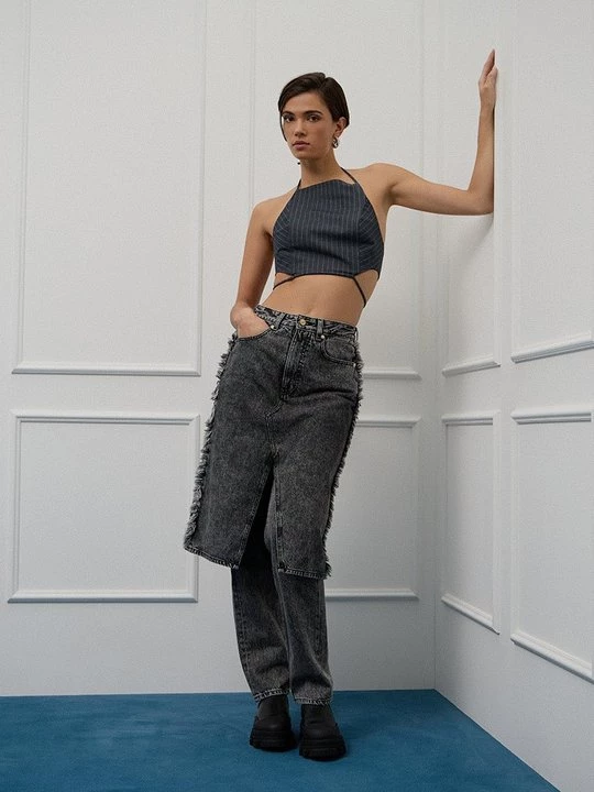 Foto van product Straight leg jeans Ganni zwart