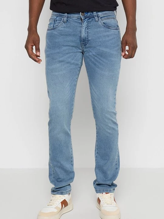 Foto van product Straight leg jeans INDICODE blauw