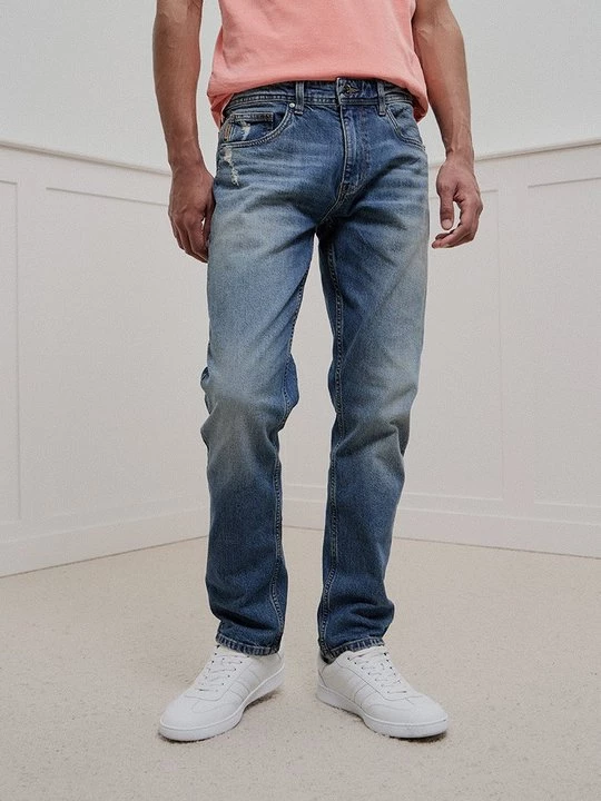 Foto van product Straight leg jeans INDICODE blauw