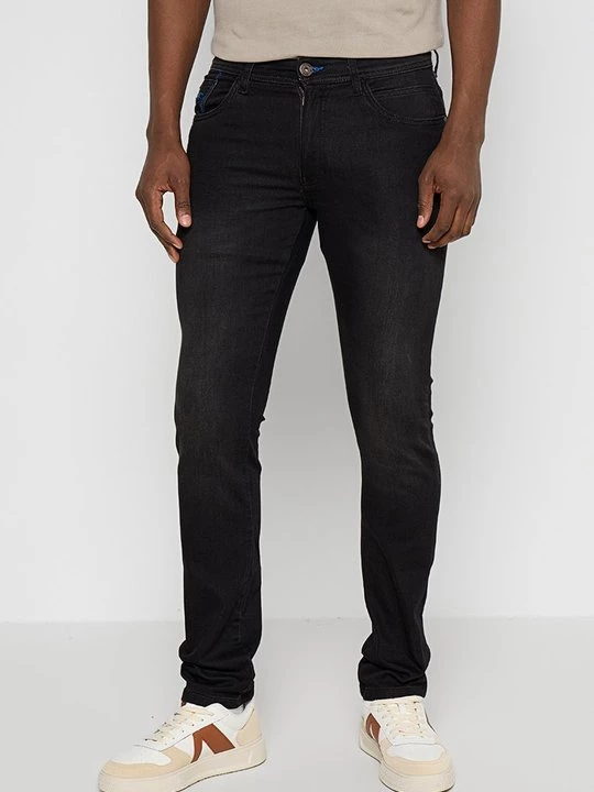 Foto van product Straight leg jeans INDICODE zwart