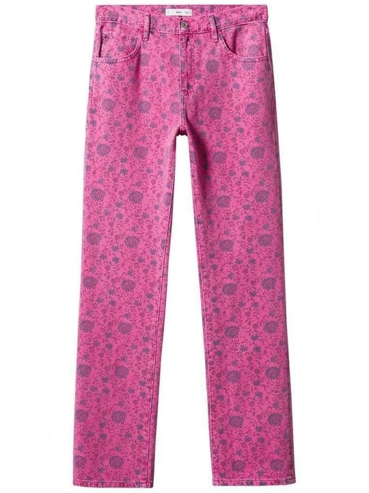 Foto van product Straight leg jeans Mango donkerroze