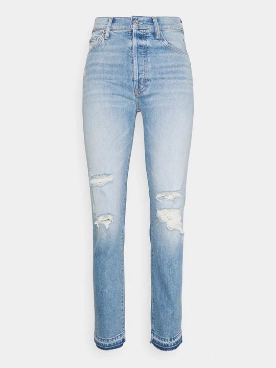 Foto van product Straight leg jeans Mother lichtblauw