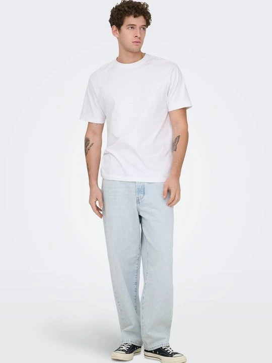 Foto van product Straight leg jeans Only & Sons lichtblauw denim