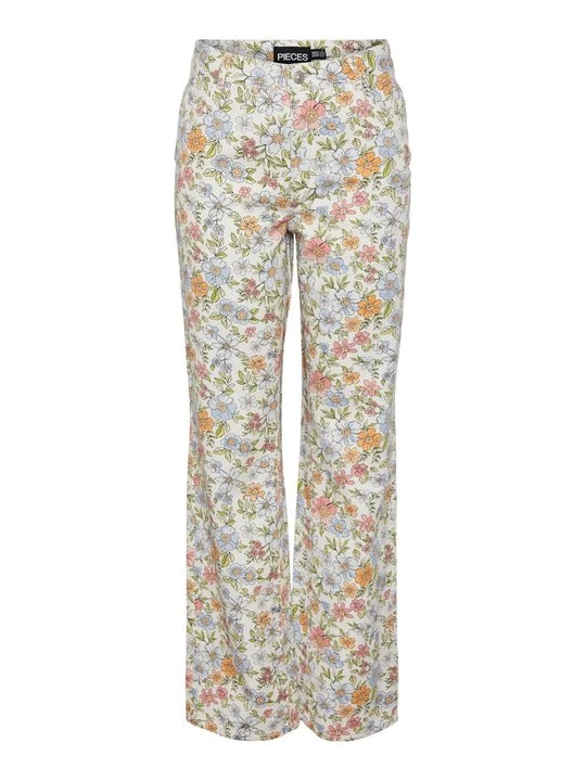 Foto van product Straight leg jeans Pieces crème