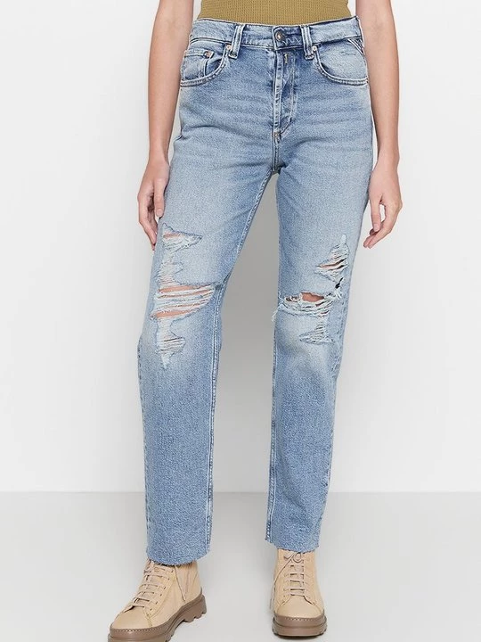 Foto van product Straight leg jeans Replay lichtgrijs