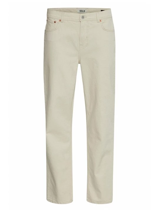 Foto van product Straight leg jeans !solid zandkleur
