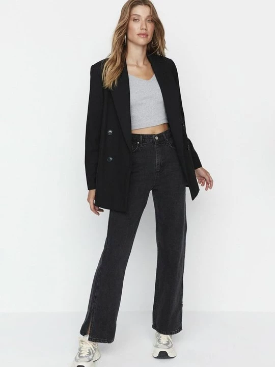 Foto van product Straight leg jeans Trendyol zwart