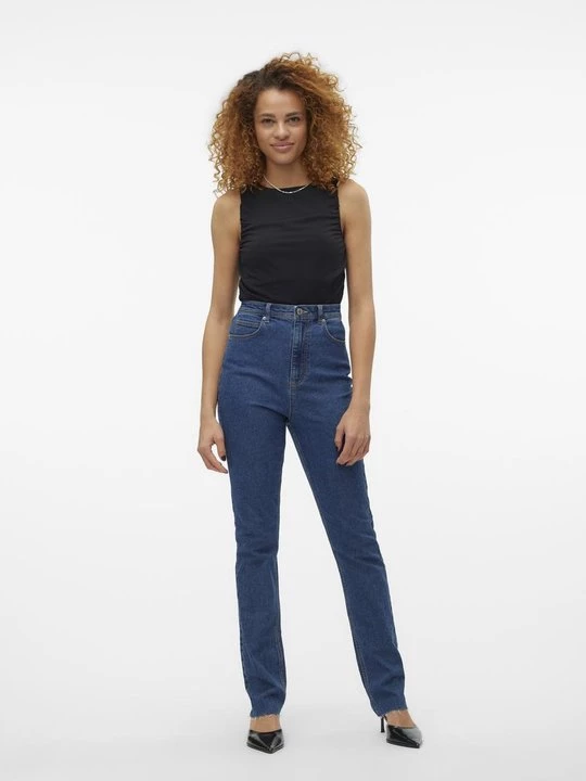Foto van product Straight leg jeans Vero Moda donkerblauw denim