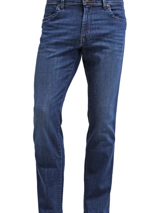 Foto van product Straight leg jeans Wrangler donkerblauw denim