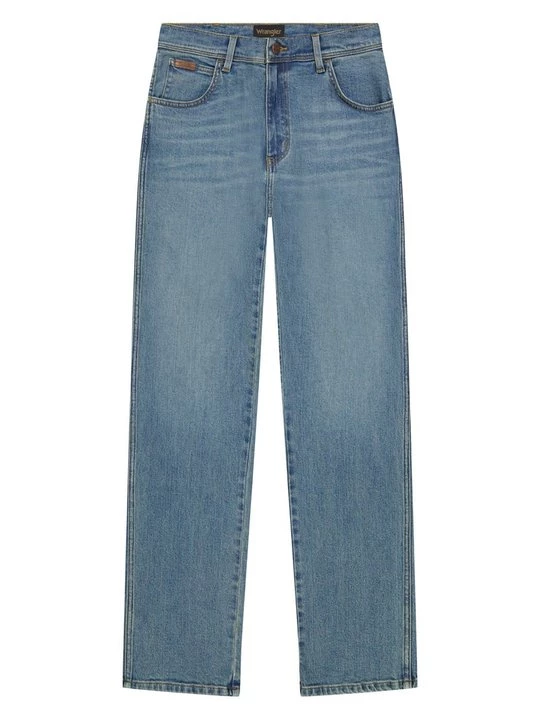 Foto van product Straight leg jeans Wrangler lichtblauw denim