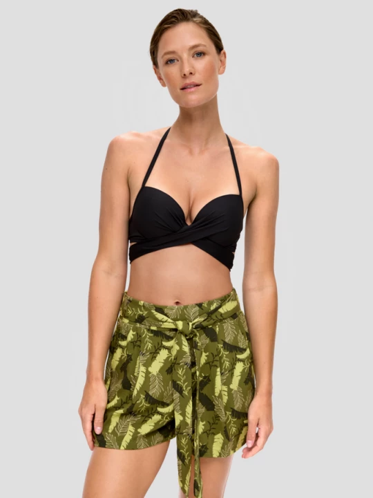 Foto van product Strandbroek van viscose met all-overprint s.Oliver groen