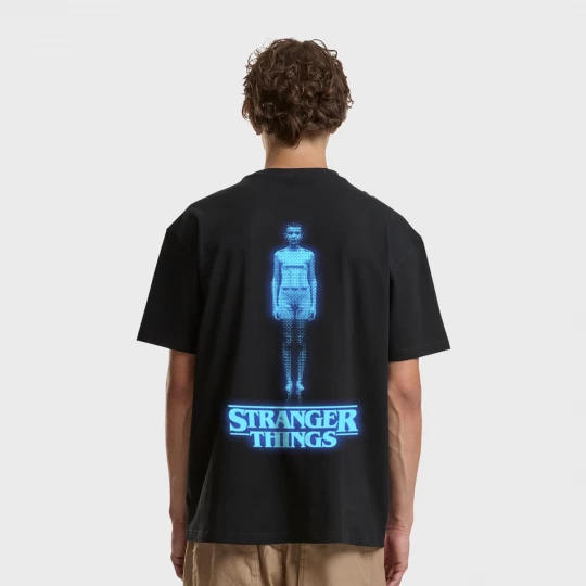 Foto van product Stranger Things Eleven Bitmap Loose Tee Mister Tee zwart