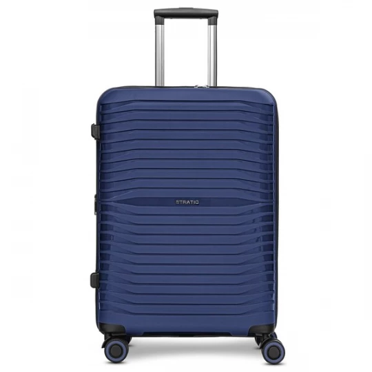 Foto van product Stratic Trolley 'Shine' donkerblauw / zwart / zilver