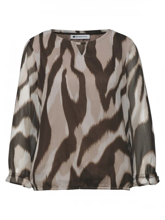 Foto van product STREET ONE Blouse bruin / kastanjebruin / lichtbruin