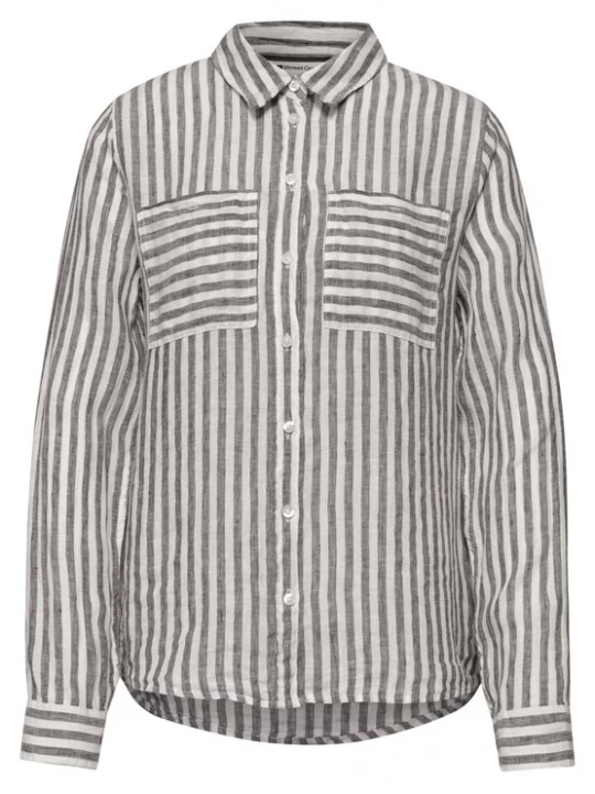 Foto van product STREET ONE Blouse chocoladebruin / wit