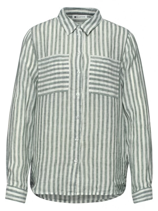 Foto van product STREET ONE Blouse groen gemêleerd / offwhite
