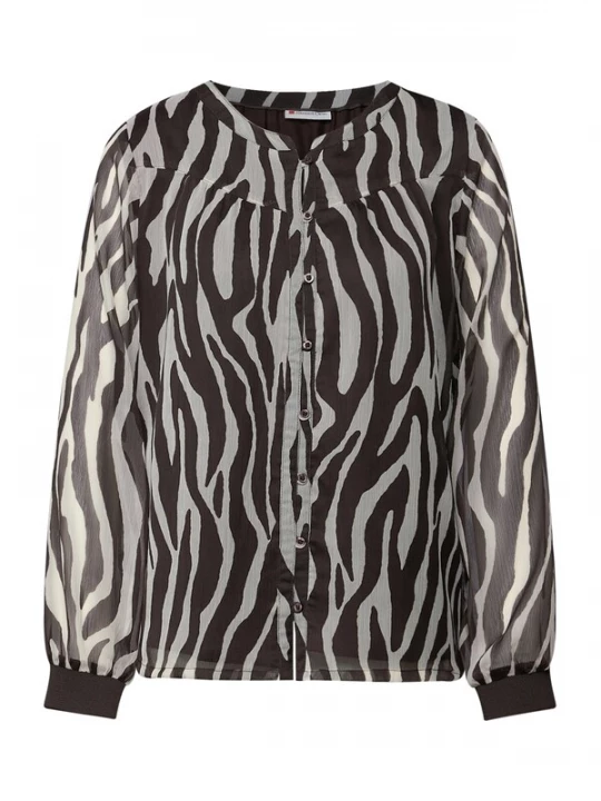 Foto van product STREET ONE Blouse stone grey / zwart