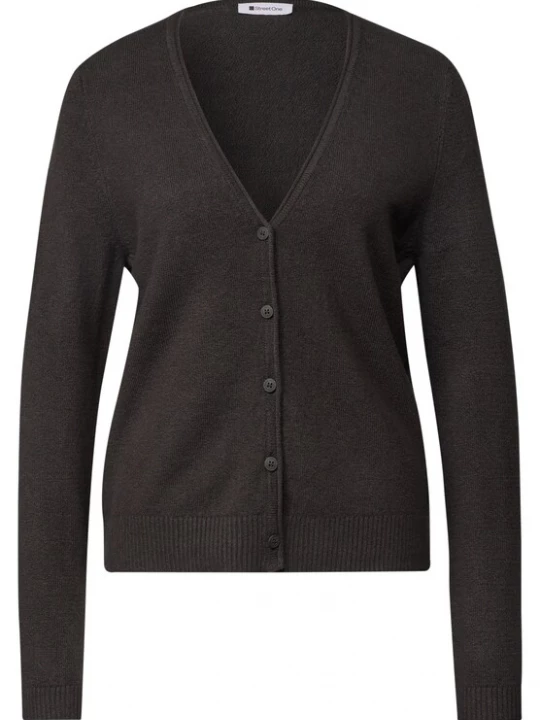 Foto van product STREET ONE Gebreid vest donkerbruin