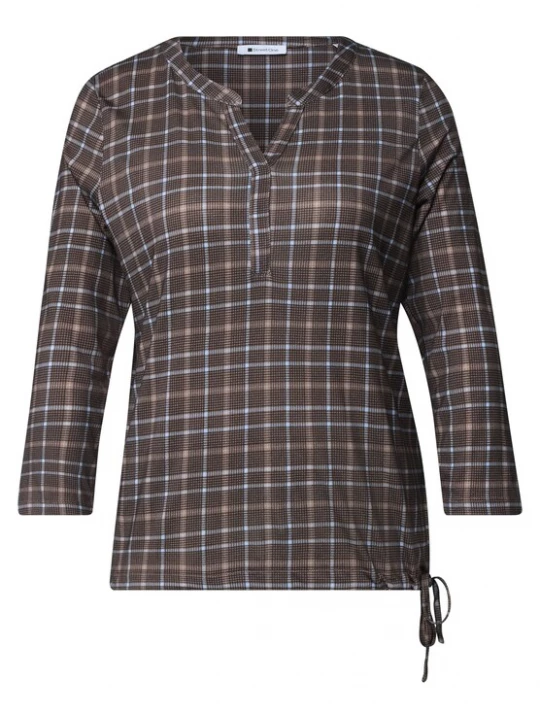 Foto van product STREET ONE Shirt cappuccino / zwart / wit