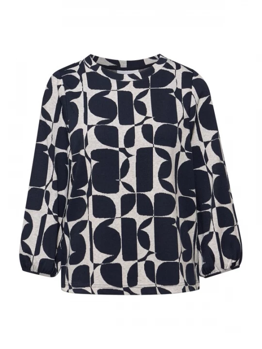 Foto van product STREET ONE Shirt donkerblauw / natuurwit