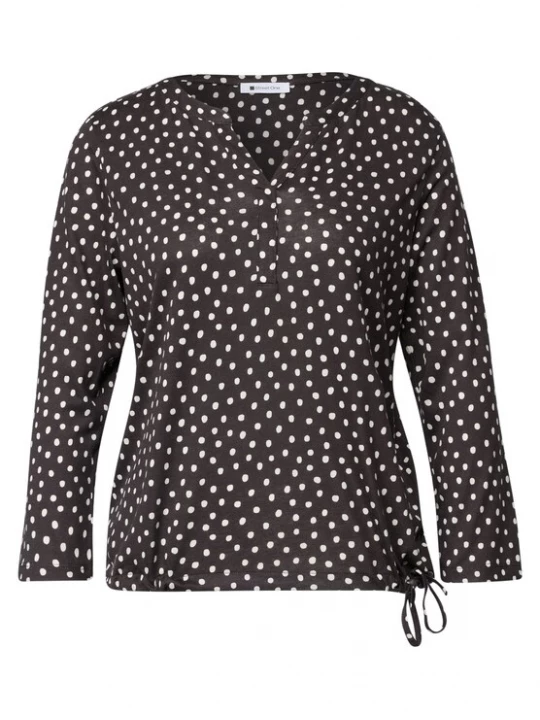 Foto van product STREET ONE Shirt donkerbruin / wit