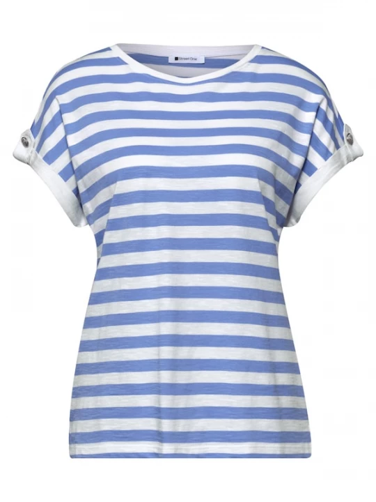 Foto van product STREET ONE Shirt duifblauw / wit
