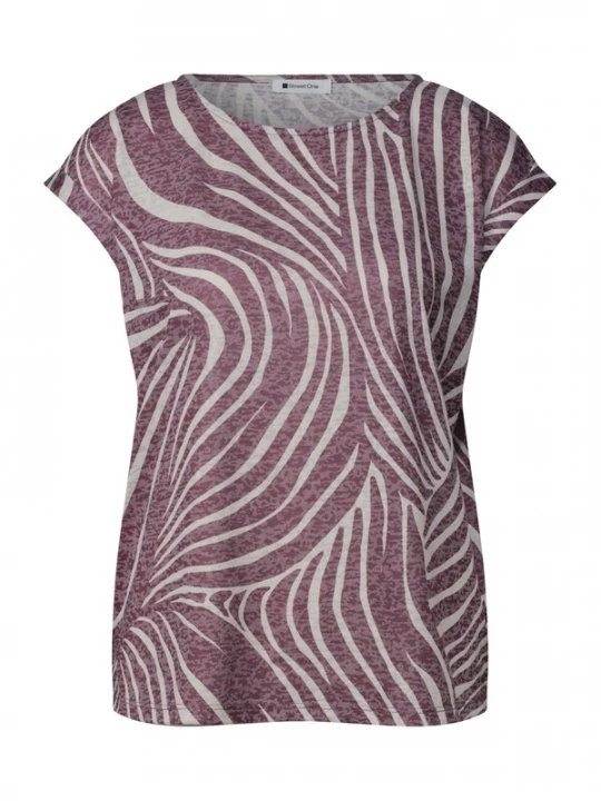 Foto van product STREET ONE Shirt ecru / wijnrood
