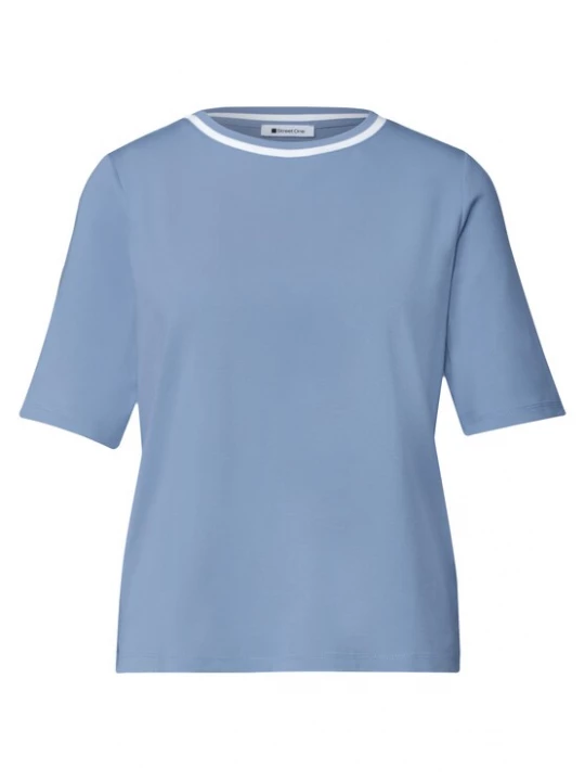 Foto van product STREET ONE Shirt lichtblauw / wit