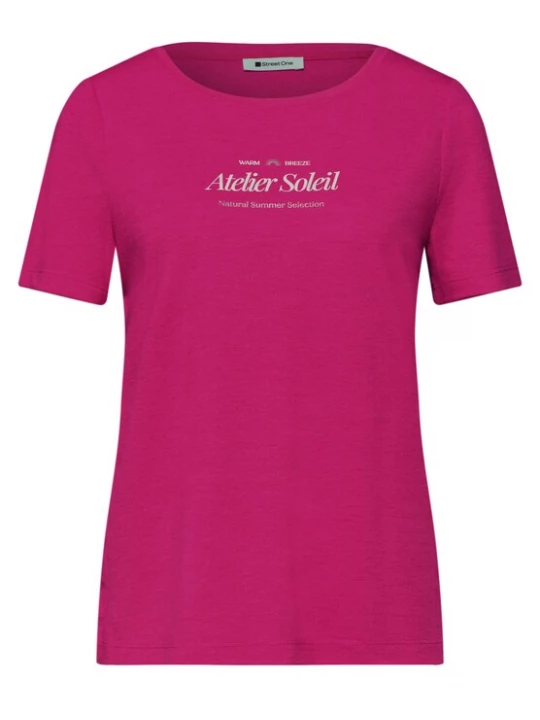 Foto van product STREET ONE Shirt lichtgrijs / magenta