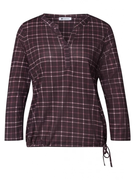 Foto van product STREET ONE Shirt oudroze / bordeaux / zwart