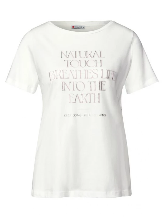 Foto van product STREET ONE Shirt rosa / zilver / natuurwit